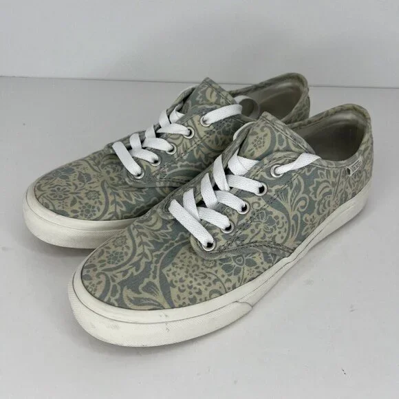 Vans Shoes Womens Size 8 Atwood Floral Paisley Gray Low-Top Skate Sneakers - Picture 1 of 10